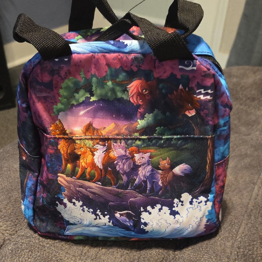 Colorful Fox Pack Mini Backpack - Purple Blue Pink